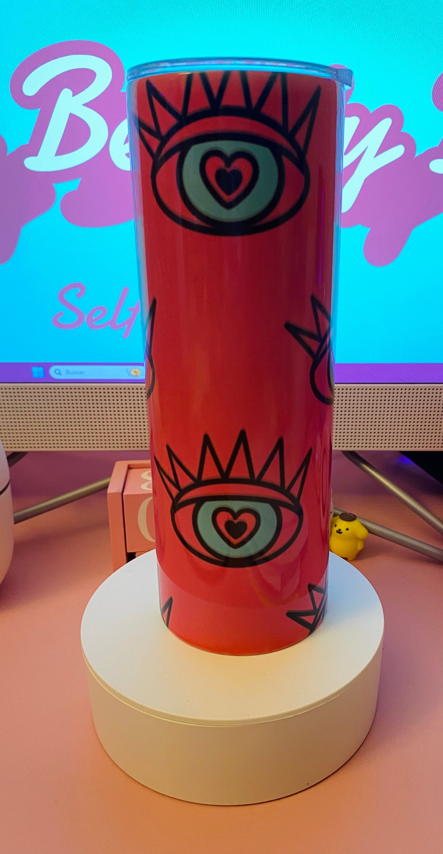 **Evil Eye Pink Tumbler*