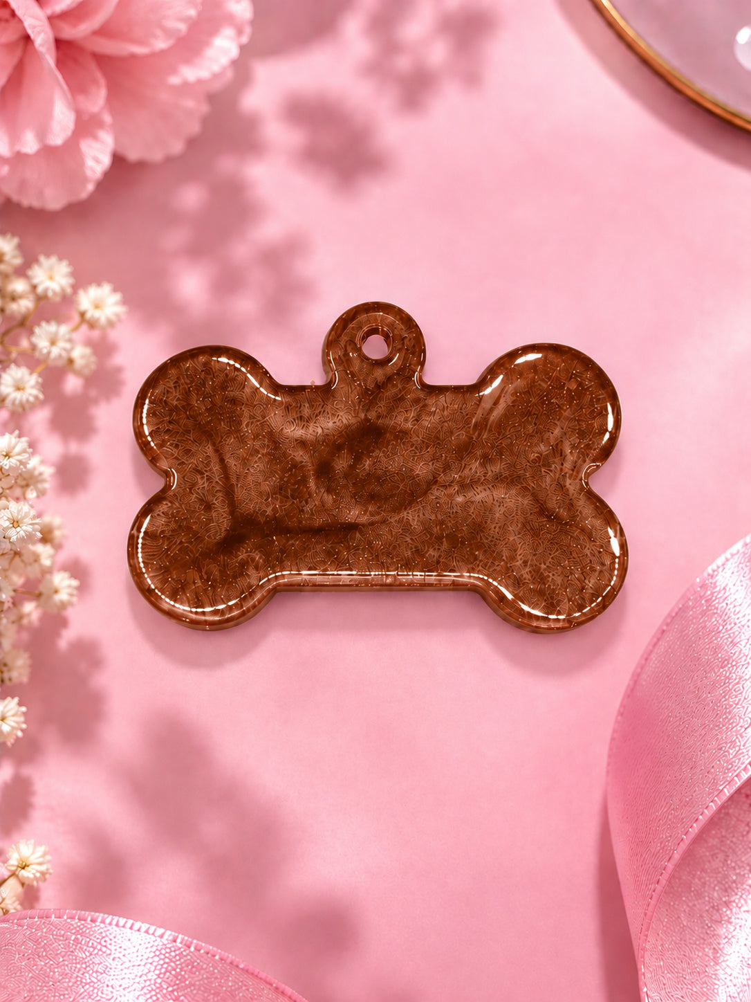 Placa Para Collar De Animales Forma De Hueso