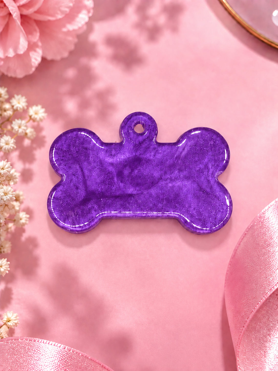 Placa Para Collar De Animales Forma De Hueso