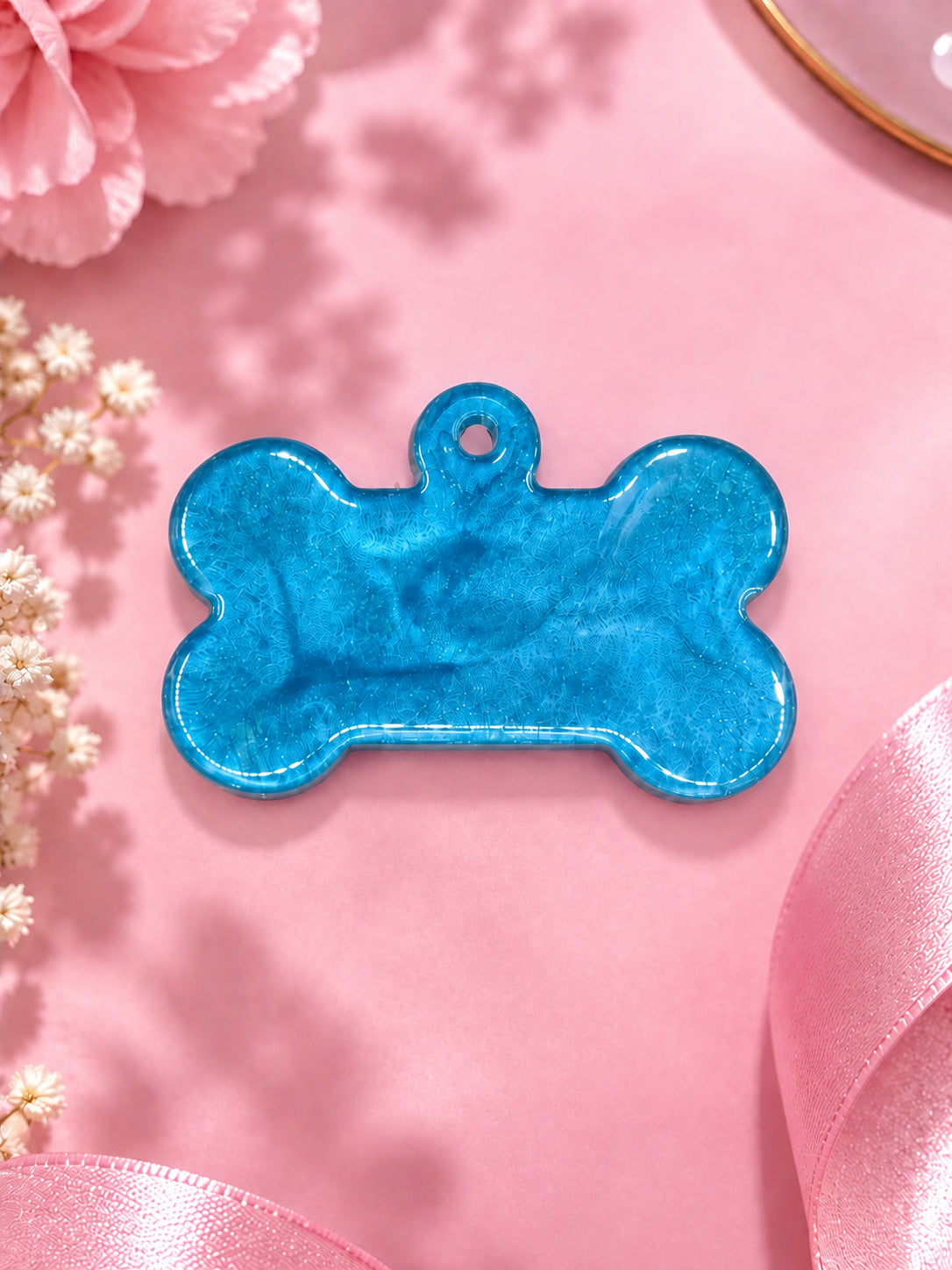 Placa Para Collar De Animales Forma De Hueso